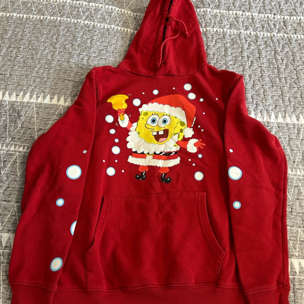 Nickelodeon Red Hoodie with Festive Character Design